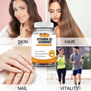 Vitamina D3 K2 Gomitas OEM Fabricantes Etiqueta Privada Suplemento Dietético Vitamina D3 K2 Gomitas - Product Image 2