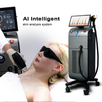 Appareil d'épilation au laser à diode Weifang Electronic KM900D avec carte NFC, écran Android, 6 têtes magnétiques interchangeables