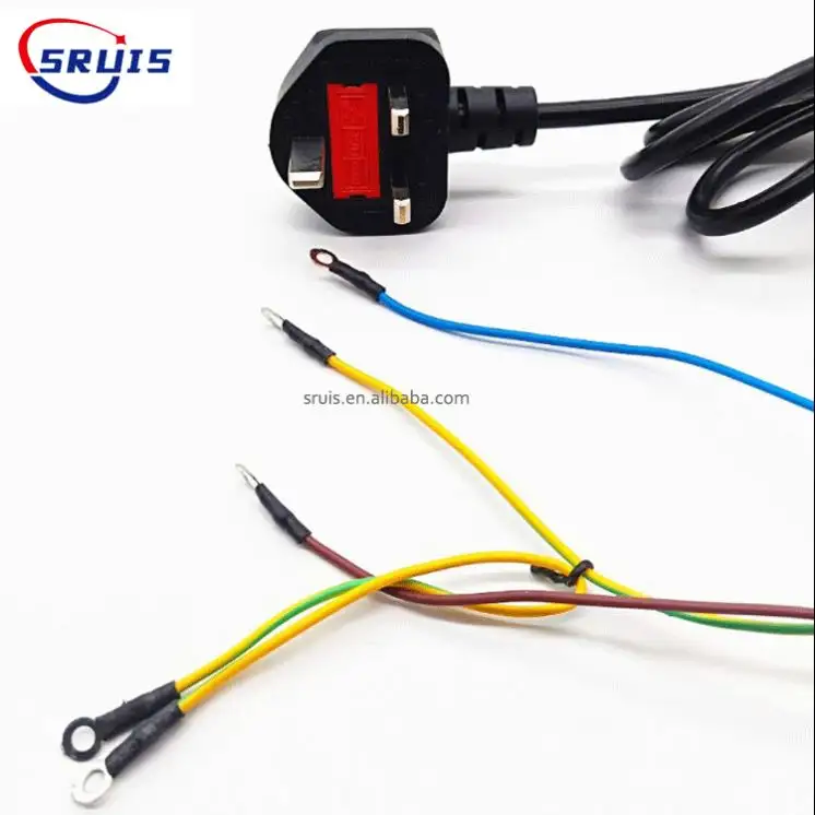 Black UK 2M Braided Wire Lighting Bases Cable On/off Switch Power Cord Electric E27 Lamp Holder