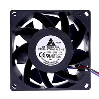 Ventilateur de refroidissement à double roulement à billes à haut débit d'air Delta 8038 12V DC 135A 8cm FFB0812EHE Chine