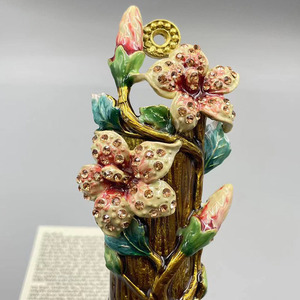 Mezuzah Handbemalter Türpfosten mit Metall-Schriftrolle Segensspruch-Türpfostenbox Türseitendekoration Jüdisches Sakralobjekt Geschenk - Product Image 2