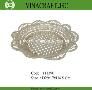 Cesta de almacenamiento de bambú natural en forma de flor para almacenamiento decorativo y organización de frutas directamente de Vietnam - Product Image 6