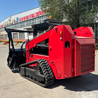 Foreste grande 1200KG cingolato Cummins 75HP motore EPA Diesel Skid Steer Loader con Forest tracciatrice