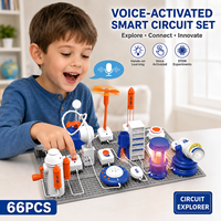 Kit de Circuitos Controlados por Voz EPT de 66 Piezas, Más de 500 Experimentos Electrónicos con Luz, Sonido y Motor, Juguete de Construcción STEM para Edades de 6 Años en Adelante