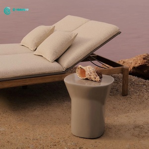 Elegante <span class=keywords><strong>Lettino</strong></span> Prendisole Minimalista con Telaio in Legno di Teak, Sdraio da Giardino per Villa, Bordo Piscina e Patio - Product Image 6