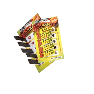 Design livre Custom Print Pull Tab Tickets Bingo Lottery Ticket Com Pull Tab Fabricante Pull Tab Bingo Tickets Printing