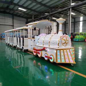 Tren sin rieles de simulación Retro eléctrico famoso en Internet para parques al aire libre y atracciones Tren turístico - Product Image 3
