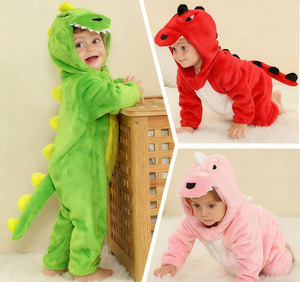 Tuta in flanella a forma di dinosauro per neonati, sacco nanna traspirante ed ecologico, <span class=keywords><strong>pigiama</strong></span> caldo con cappuccio a maniche lunghe per bambini - Product Image 2