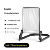 Lampe Loupe Rechargeable 5X à Intensité Variable en Plastique, Portable, de Bureau ou à Suspendre au Cou, pour la Lecture des Personnes Âgées et l'Entretien