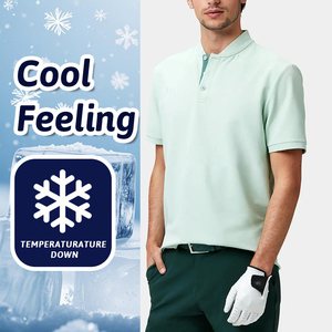 Polos de Golf de Color Sólido al Por Mayor OEM, Polo de Golf Personalizado con Cuello Tipo Blade y Mangas Cortas para Hombre - Product Image 2