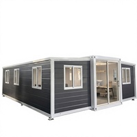 Bâtiment modulaire préfabriqué extensible de 30 pieds à double aile pour bureau, salle de réunion et camp de chantier