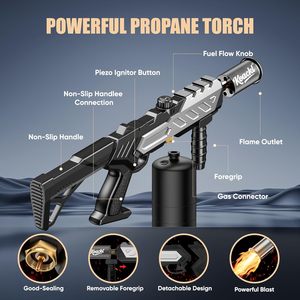 Chalumeau robuste CE EN521 <span class=keywords><strong>pour</strong></span> soudure et brasage, compatible MAPP et propane, anti-éclatement, torche à <span class=keywords><strong>gaz</strong></span> 360 degrés <span class=keywords><strong>pour</strong></span> le marché américain - Product Image 5