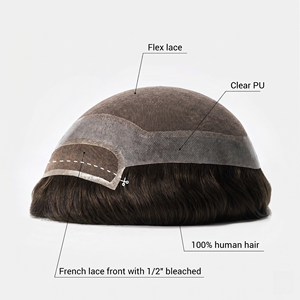 Protesi Capillare Maschile Newtimes Hair, Sistema di Sostituzione <span class=keywords><strong>Capelli</strong></span> Umani <span class=keywords><strong>Veri</strong></span>, Toupet per <span class=keywords><strong>Uomo</strong></span> - Product Image 2