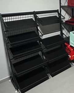 Espositori a più livelli in ferro per snack, portatili, per supermercati, piccoli stand per esposizione di alimenti e bevande, per centri commerciali - Product Image 6