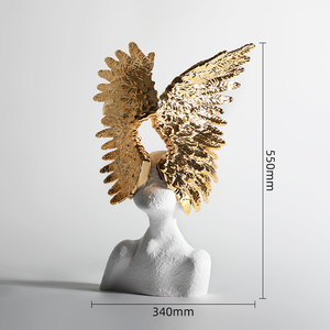 Custom Modern Decor 3D <strong>Angel</strong> Statue Indoor <strong>Resin</strong> Abstract Art Sculpture Unique <strong>Figurine</strong> - Product Image 5