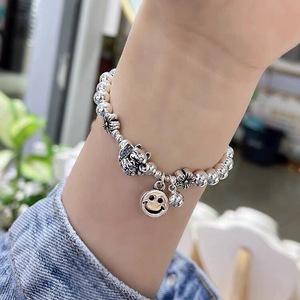 S925 Sterling Silver Lucky Cat <b>Beaded</b> <b>Bracelet</b> For Women Simple Gift Jewelry Animal Shape 925 Silver Charm <b>Bracelet</b> - Product Image 4
