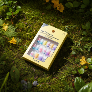 Ongles artificiels carrés T.I.T.A, design dégradé coloré, pour usage quotidien - Product Image 3