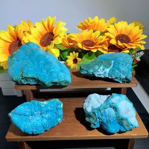 Cristales de Cuarzo de <span class=keywords><strong>Crisocola</strong></span> y Malaquita Naturales al por Mayor para Decoración, Reiki y Sanación - Product Image 2