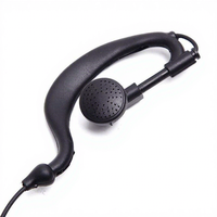 Casque d'écoute Baofeng BF-02 avec connecteur K 2 broches, suppression active du bruit, écouteur pour talkie-walkie, accessoire, crochet d'oreille, PVC noir