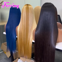 Wig rambut manusia Vietnam asli tanpa lem, full lace front, natural pre-plucked, ukuran 30-32 inci, 13x4, Remy Hair, HD Lace Frontal Wig