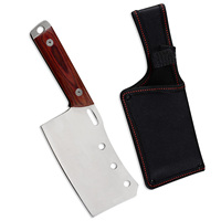 Yangjiang Camping Couteaux Couteau En Bois Poignée 4.3 Pouces Petit Couperet Outils De Coupe Couteaux De Chasse Avec Gaine