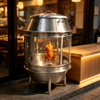 Four à canard rôti commercial en acier inoxydable, rôtissoire verticale pour restaurant, rôtissage de volailles