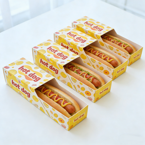 Envase Desechable <span class=keywords><strong>para</strong></span> Comida Rápida <span class=keywords><strong>para</strong></span> Llevar, Envase de Papel Kraft <span class=keywords><strong>para</strong></span> Hot Dogs y Salchichas, Bandeja <span class=keywords><strong>para</strong></span> Hot Dogs, Caja de Papel <span class=keywords><strong>para</strong></span> Comida Rápida - Product Image 3