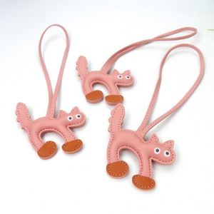 Cute Cat Keychain PU Leather Bag Pendant Car <b>Key</b> <b>Ring</b> Adorable Cartoon Animal Gift Wholesale Available - Product Image 2