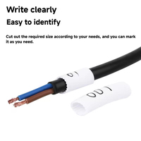 Penanda Kabel KAIMA Multi-Kabel Anti-Korosi, Dapat Disesuaikan, Anti-Noda, Dapat Dicetak, Label Penanda Kabel PVC, Tabung Penanda Kabel