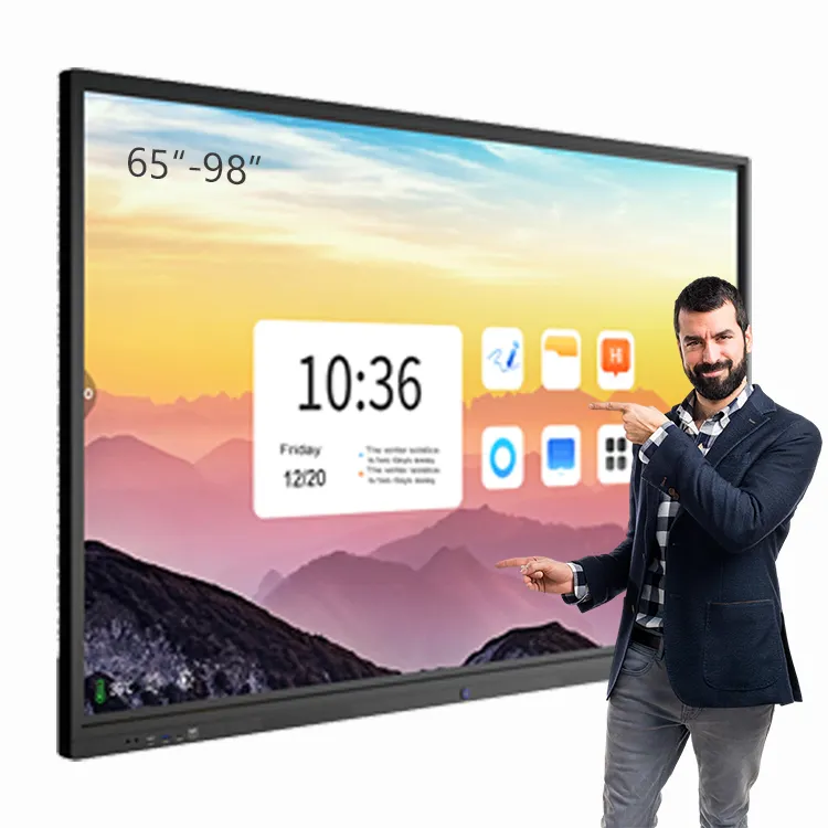 86 Zoll OEM-Touchscreen intelligenter LCD in einem Trainingsbrett Led-Schwarzbrett Whiteboard mit allem interaktiven Whiteboard für Büro