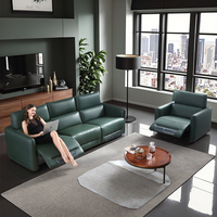 Italienisches Luxus-Echtleder-Modulsofa in L-Form, modernes skandinavisches Design, Edelstahlbeine, Vollrindleder