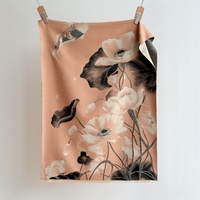 Nouveau foulard long et épais en polyester pour femmes musulmanes, style chinois Lotus Carpe, 185 cm, usage quotidien à Hangzhou