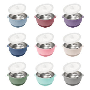 ชุดป้อนอาหารซิลิโคนเกรดอาหารเป็นมิตรกับสิ่งแวดล้อมพร้อมฝาปิดกันรั่วเก้าสีเครื่องล้างจานทันสมัยปลอดภัย - Product Image 6