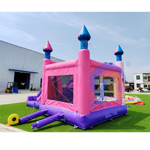 Castillo Inflable para Saltar, Color Rosa y Morado, Castillo Hinchable para Exteriores, Compra de Castillo Inflable para Alquiler en Fiestas - Product Image 5