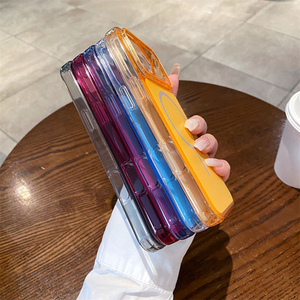 เคสโทรศัพท์กันกระแทก TPU+PC สีสดใส สำหรับ iPhone 16 15 14 13 17Pro Max รองรับการชาร์จไร้สาย ป้องกันเลนส์แม่เหล็ก ฝาหลังใส - Product Image 3