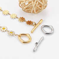 Fermoir minimaliste en acier inoxydable étanche de qualité pour collier de bracelet de bijoux