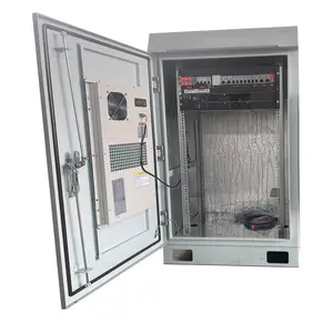 W-TEL Low MOQ 18U 24U 27U 42U IP65 IP55 outdoor telecom cabinet with cooling system