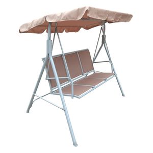 รอยัลการ์เด้นที่นั่งคู่หรูหรากลางแจ้งเฟอร์นิเจอร์แกว่งที่ทันสมัยกรอบโลหะเบาะกันน้ำสำหรับลานและโรงแรม - Product Image 4