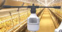 Ampoule LED pour éclairage de grange AC/DC IP67 Étanche Sans scintillement Rouge+Blanc Commutable 2700K-6500K 9W-15W Garantie 5 ans