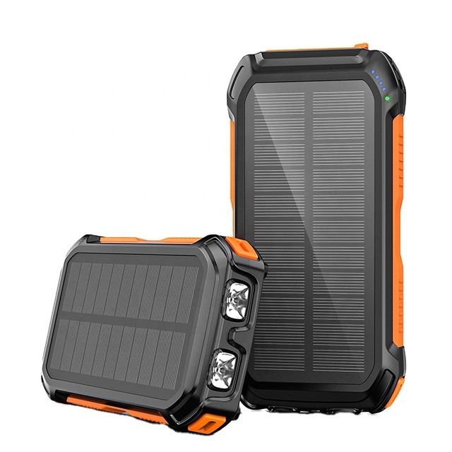2025 New Custom Portable Solar Panel Charger Custom Powerbank 20000mAh 10000mAh Solar Power Banks for Cell Phones Holder