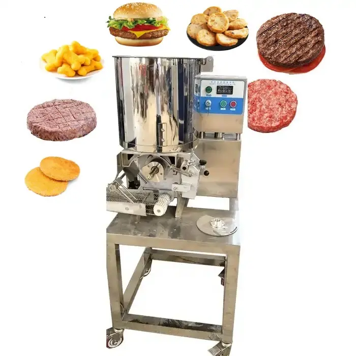 Otomatik 5-12cm yuvarlak kare yıldız şekli nugget falafel et patty maker yapma makinesi burger patty yapma makinesi