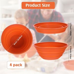 Cesta para Molde Ovalado <span class=keywords><strong>de</strong></span> Ratán, Kit <span class=keywords><strong>de</strong></span> Elaboración <span class=keywords><strong>de</strong></span> Pan <span class=keywords><strong>de</strong></span> Madre, Bannetons <span class=keywords><strong>de</strong></span> 4 Piezas, Cuchilla para Pan Redondo - Product Image 6