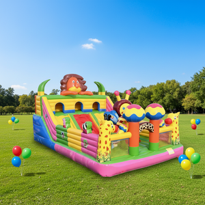 Parcs d'attractions personnalisés pour enfants, château gonflable extérieur commercial, résistant à l'eau, durable, écologique, en PVC - Product Image 2