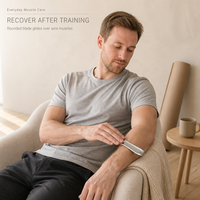 Couteau de massage Gua Sha en acier inoxydable 304 pour le cou et le corps, outil de raclage des fascias, lame de massage pour la relaxation myofasciale