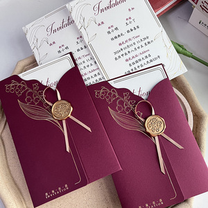 Hochwertige Papier hochzeits einladungen Handgemachtes Blumen thema Thermo transfer Gedrucktes kunden spezifisches Design Großhandel - Product Image 4