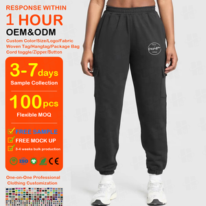Pantalones de chándal de cintura alta para <span class=keywords><strong>mujer</strong></span> Hip Hop de lana Polar de alta calidad en blanco personalizados a granel pantalones <span class=keywords><strong>Cargo</strong></span> de calle para <span class=keywords><strong>mujer</strong></span> - Product Image 1