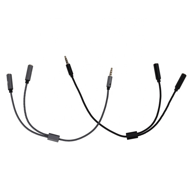 3.5mm Audio Cable 1 Male to 2 Female Jack Stereo Headphone Splitter Adapter Aux Y Cables