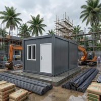 Maison préfabriquée en conteneur détachable, logement temporaire pour les travailleurs sur chantier, maison modulaire préfabriquée