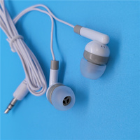 Headphone Earbuds Murah Grosir Laris Manis, Kabel 3.5mm Jack In-Ear Stereo Sekali Pakai untuk Bus, Kereta, Sekolah