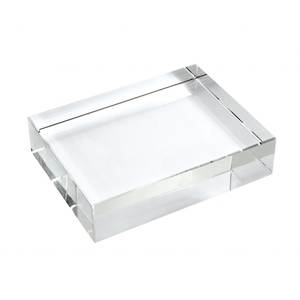 Plateau en verre cristal K9 100x160x30 mm, organisateur de bureau, boîte de rangement transparente - Product Image 1